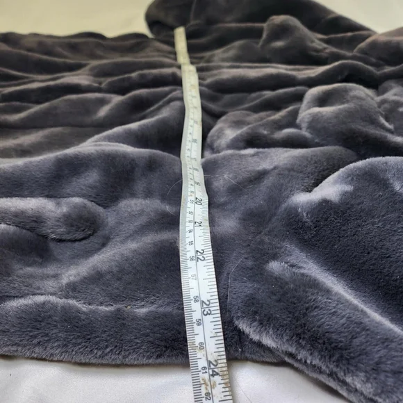 UGG Women's Frankie Trucker Faux Fur Jacket Ink Grey Sz M Warm Soft Cozy - Picture 13 of 16